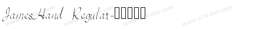 JamesHand Regular字体转换